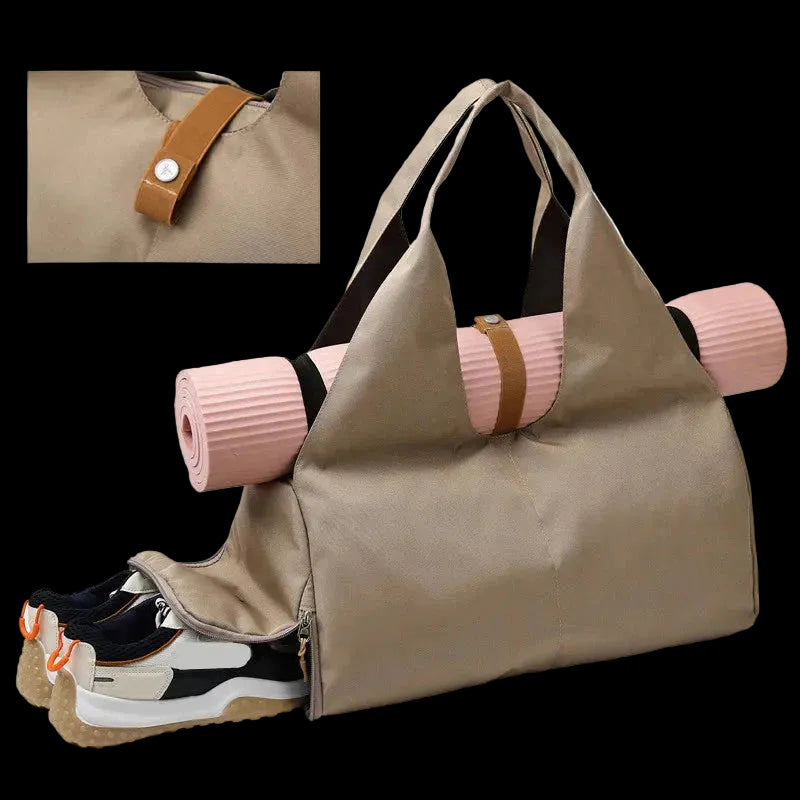 Women'S Multi-Purpose Sports Bag - Waterproof with Shoe Pocket for Yoga, Gym, and Travel
