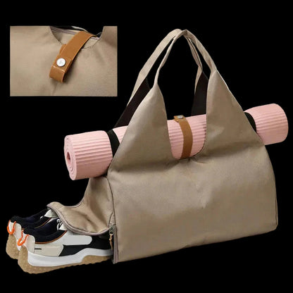 Women'S Multi-Purpose Sports Bag - Waterproof with Shoe Pocket for Yoga, Gym, and Travel